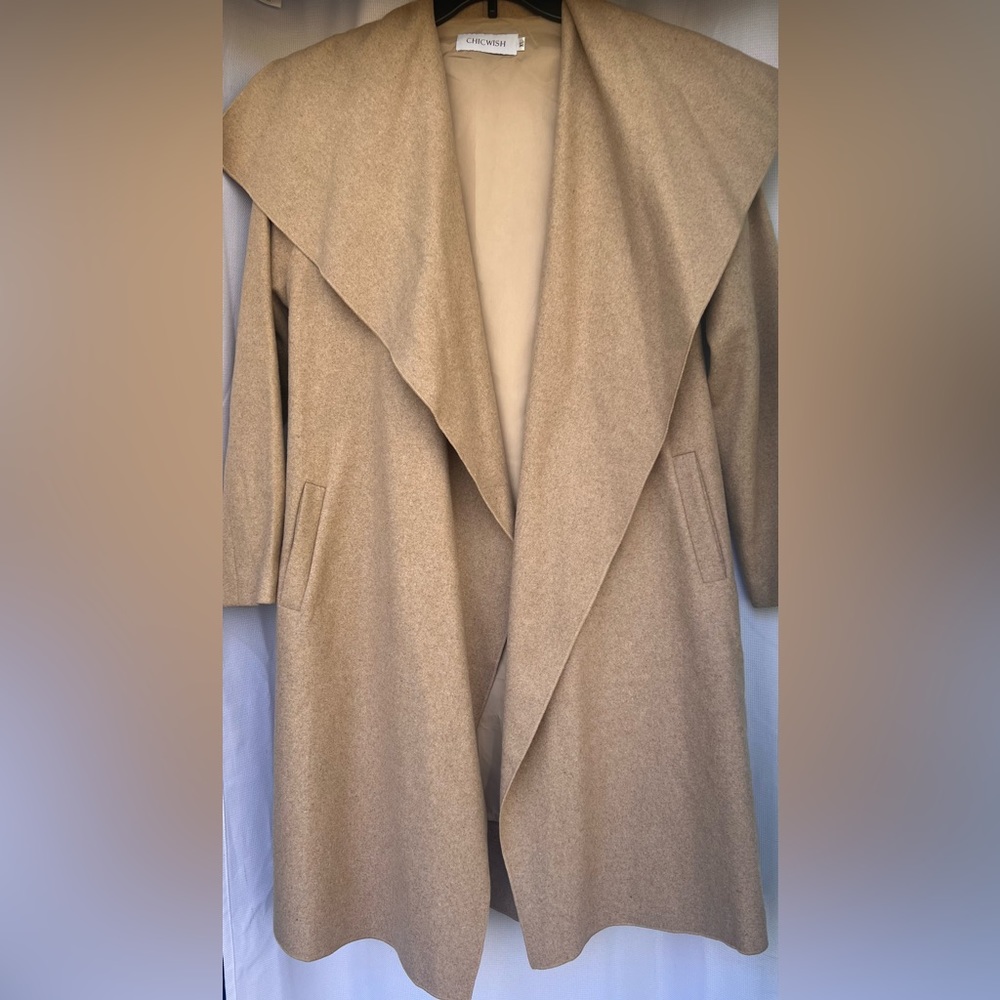 Chicwish tan belted coat